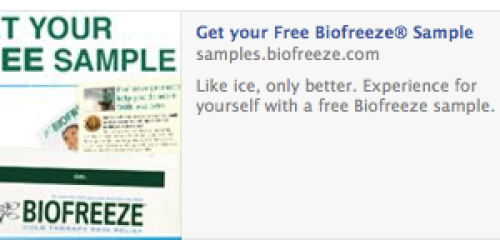 Free Biofreeze Pain Reliever Sample