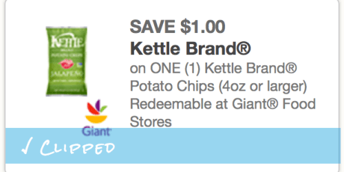 New $1/1 Kettle Brand Potato Chips Coupon = Only $1.50 Per Bag at Walgreens