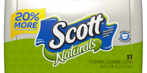 Walmart: Scott Naturals Cleansing Cloths Only 46¢ (After Coupon & Ibotta App)