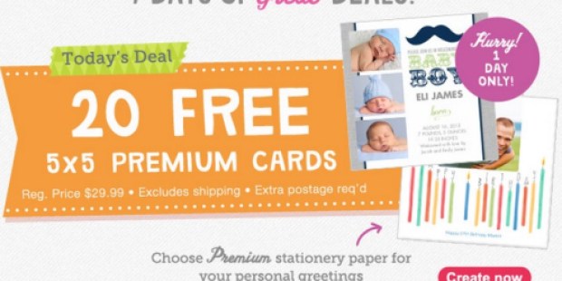 Walgreens: 20 FREE Premium 5×5 Cards (Regularly $29.99!) – Just Pay $2.99 Shipping (Today Only)