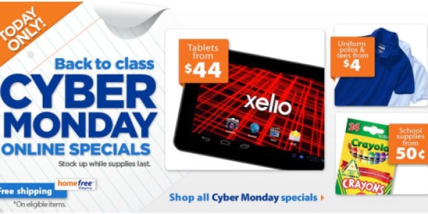 Walmart.com: Back to Class Cyber Monday Sale (Today Only!) = School Supplies $0.50, Uniforms $4 + More