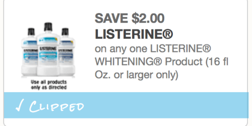 New $2/1 Listerine Whitening Product Coupon = Only $1.99 at Walgreens