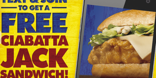 Long John Silver’s: FREE Ciabatta Jack Sandwich (Text Offer)