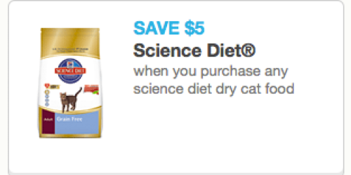 High Value $5/1 Science Diet Dry Cat Food Coupon (New Offer)