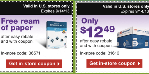 Staples: FREE Copy Paper (After Easy Rebate) + More