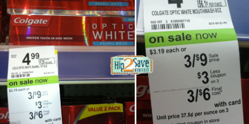 Walgreens: Free Colgate Optic White Mouthwash + Inexpensive Toothpaste or Toothbrush (Thru 9/28)