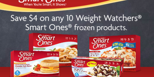New $4 Off 10 Weight Watchers Smart Ones Coupon = Only $1.17 Per Meal at Walmart