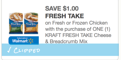 New $1/1 Kraft Fresh Take Cheese & Breadcrumb Mix With Purchase of Fresh or Frozen Chicken Coupon