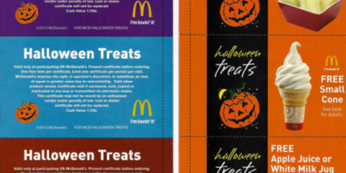 McDonald’s: Halloween Treats Coupon Booklet Only $1 Or $2 (Includes 12 FREE Product Coupons!)