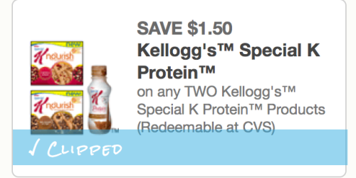New $1.50/2 Kellogg’s Special K Protein Products Coupon = Only $1.25 Per Box at Target