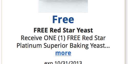 Kroger & Affiliates: Free Red Star Yeast eCoupon