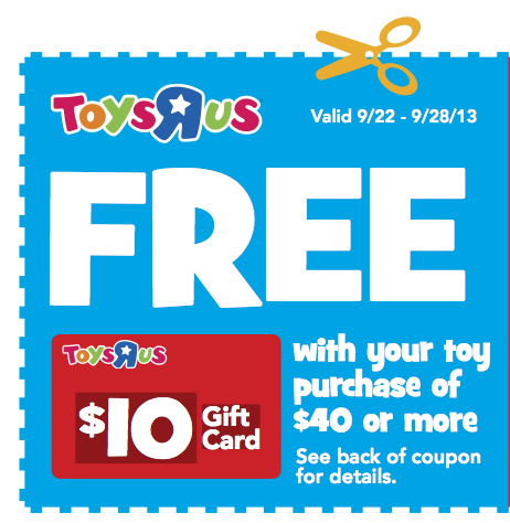 Toys R Us: FREE $10 Gift Card with $40 Toy Purchase = Great Deals On Hasbro Games & Toys