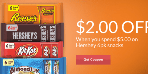 Rite Aid: Hershey’s Snack Size 6 Pack Candy Only $0.64 Each (After Facebook Coupon)