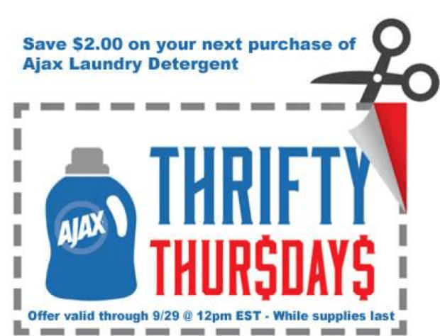 High Value $2/1 Ajax Laundry Detergent Coupon