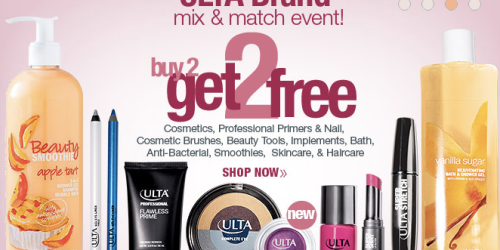 Ulta.com: Buy 2, Get 2 FREE Sale + Additional $3.50 Off & FREE Shipping on $25