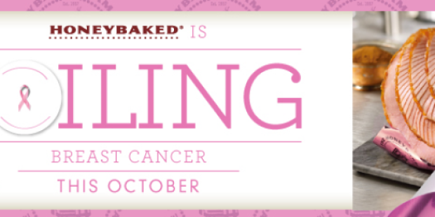 HoneyBaked Ham: $5 Off Coupon, BOGO Sandwiches, Special Giveaway + More (Raising Funds for National Breast Cancer Foundation All Month Long)