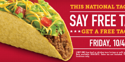 Taco Bueno: FREE Beef or Chicken Taco on 10/4