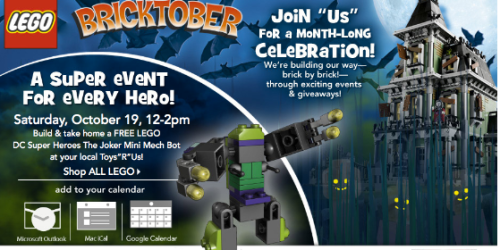 Toys R Us: Build a FREE LEGO DC Super Heroes “The Joker” Mini Mech Bot (10/19, In-Store Only) + More