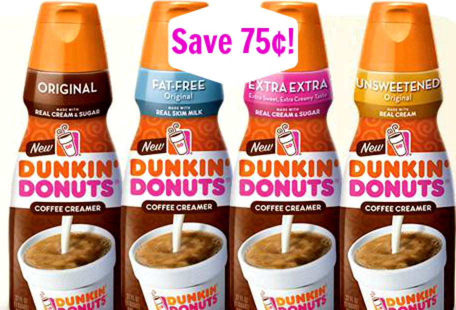 $0.75/1 Dunkin' Donuts Coffee Creamer Coupon (New Link!)