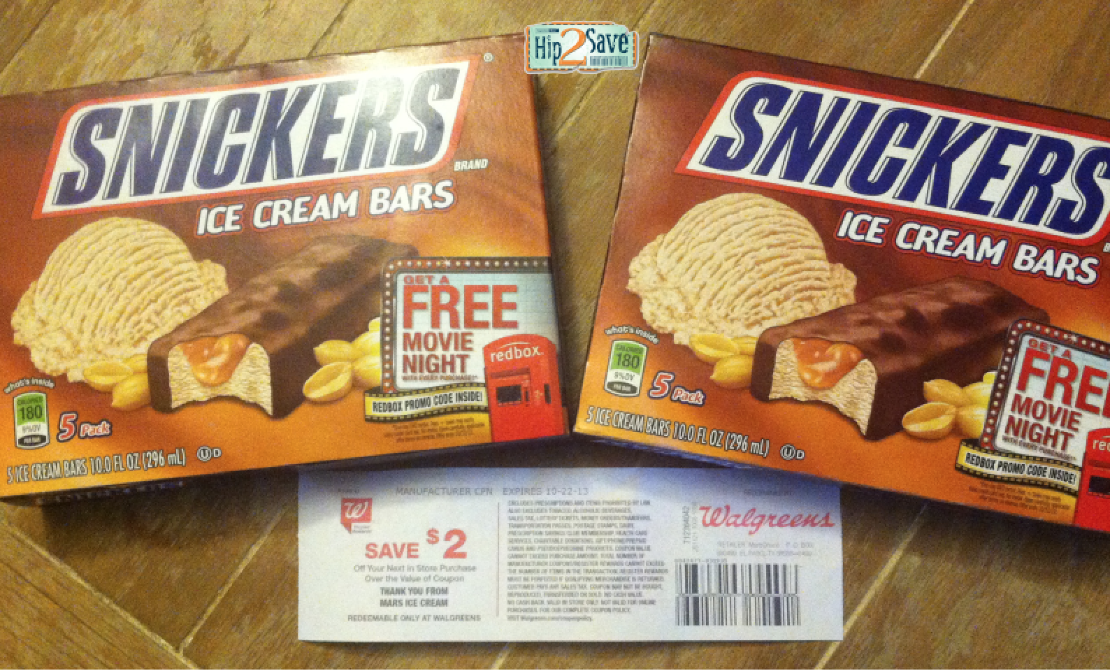 Walgreens *HOT* Snickers Ice Cream Bars 5Count Boxes as Low as Only 1 Each + FREE Redbox