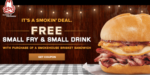 Arby’s: FREE Small Fry & Small Drink with Purchase of a Smokehouse Brisket Sandwich (Valid Through 10/15)