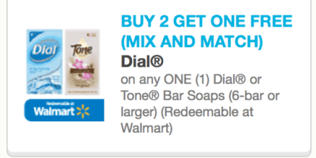 New Buy 2 Dial or Tone Bar Soaps, Get 1 FREE Coupon = *HOT* Deal at Walgreens