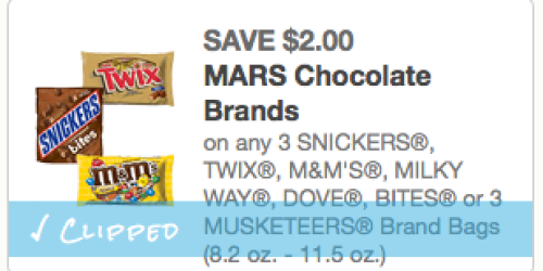 Yummy $2/3 Mars Chocolate Brands Coupon (Reset!?) = Great Deals at Walgreens, CVS, Rite Aid, & Target