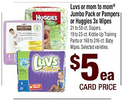 Safeway & Affiliates: Luvs Jumbo Pack Diapers Only $4 Each + More ...