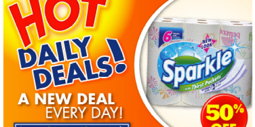 Family Dollar: 50% Off Sparkle 6 Roll Paper Towels Store Coupon (Today Only) = Only $0.31 per Roll