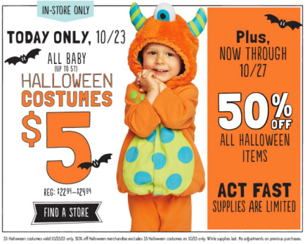 Old Navy: ALL Baby Halloween Costumes Only $5 - Regularly Up to $24.94 ...