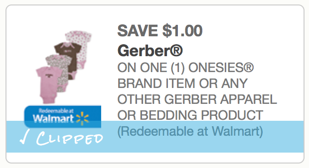 Rare $1/1 Gerber Onesies, Apparel Item or Bedding Product Coupon