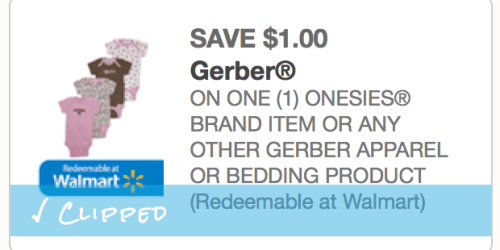 Rare $1/1 Gerber Onesies, Apparel Item or Bedding Product Coupon