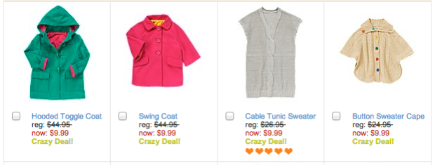 Crazy 8: All Markdowns $9.99 &amp; Under (Including Coats &amp; Jackets!) with Items As Low As $1.99 