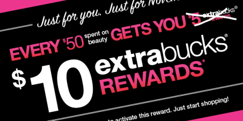 CVS Beauty Club: Spend $50 on Qualifying Beauty Products in November, Get $10 ExtraBucks Reward