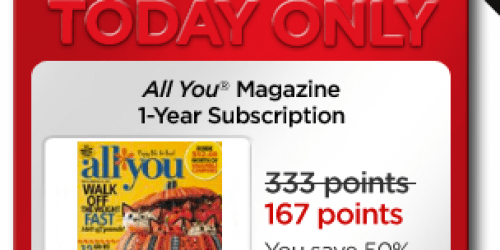 My Coke Rewards: All You Magazine Subscription Only 167 Points – Save 50% (Today Only)
