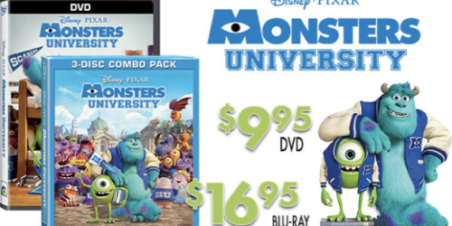 RC Willey: Monsters University DVD Only $9.95 or Blu-ray Combo $16.95 (Today Only!)
