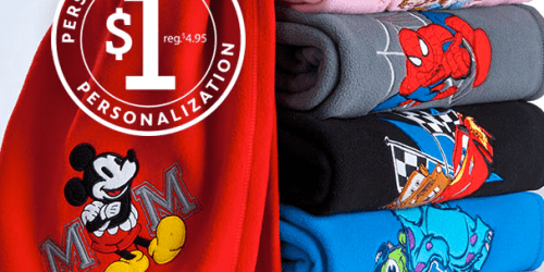 DisneyStore.com: Disney Fleece Throws & Pullovers Only $12 (+ $1 Personalization – a $4.95 Value!)