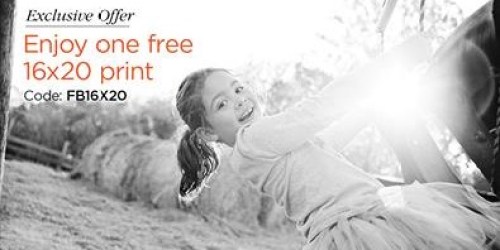 Shutterfly: FREE 16×20 Print ($17.99 Value!) – Just Pay Shipping