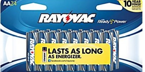 Staples.com: *HOT* Rayovac Alkaline AA Batteries 24-Pack Only $4.99 (Regularly $19.99!) + Free Shipping