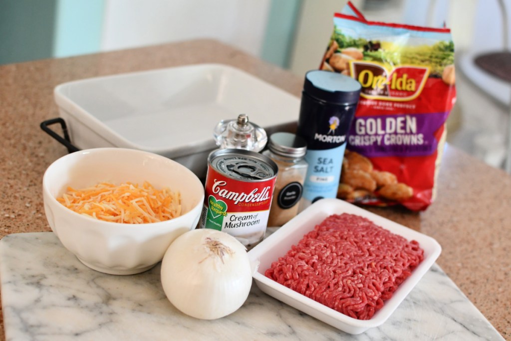 ingredients for tater tot casserole