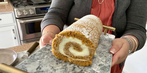 Pumpkin Roll with Cream Cheese Frosting (It’s Actually Easy to Make!)