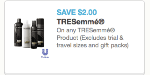 High Value $2/1 Any TRESemme Product Coupon = as Low as Only $0.60 Each at Rite Aid (Thru 11/2)