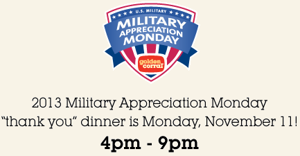 Veterans day free meal virginia beach