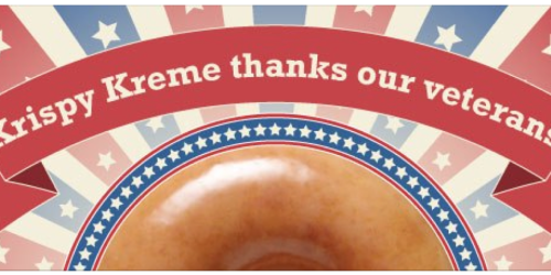 Krispy Kreme: FREE Doughnut & Coffee on Veterans Day (Active Duty Military & Veterans Only)