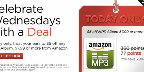 My Coke Rewards: $5 Off any Album $7.99+ at Amazon’s MP3 Music Store Only 77 Points