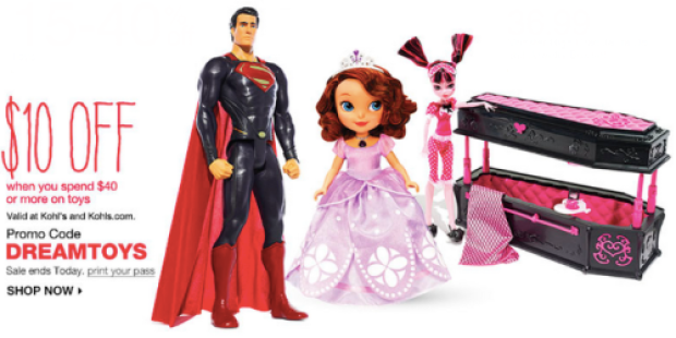 Kohls: $10 Off $40 Toy Purchase + Extra 20% Off = Great Deals on Fisher Price Toys, Melissa & Doug Puzzles, + More