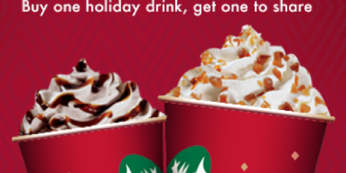 Starbucks: Buy 1 Holiday Drink, Get 1 FREE 2PM-5PM (November 13-17th Only)
