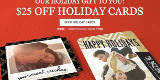 Tiny Prints: $25 Off Holiday Cards or Invitations – No Minimum Purchase Required (Check Your Inbox)