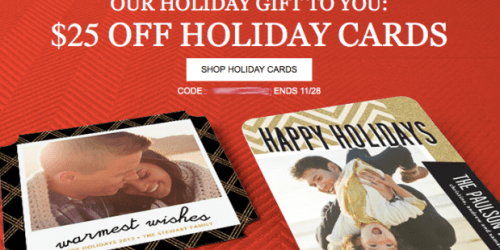 Tiny Prints: $25 Off Holiday Cards or Invitations – No Minimum Purchase Required (Check Your Inbox)