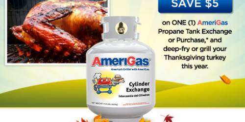 High Value $5 off AmeriGas Cylinder Exchange or Purchase Coupon (+ $3 Mail-In Rebate Still Available)